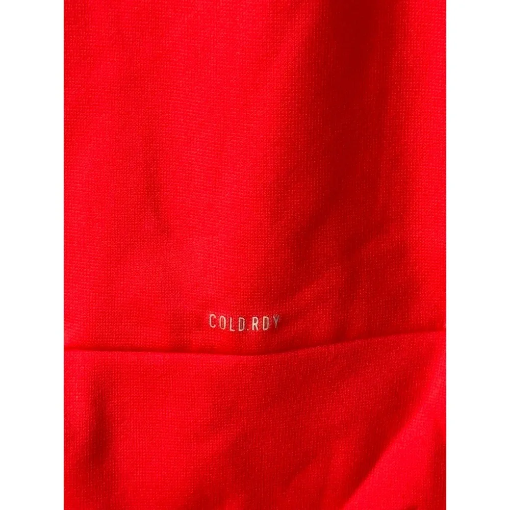 Adidas‎ COLD.RDY Full Zip Golf Jacket Women Small Red Textured Mock Neck